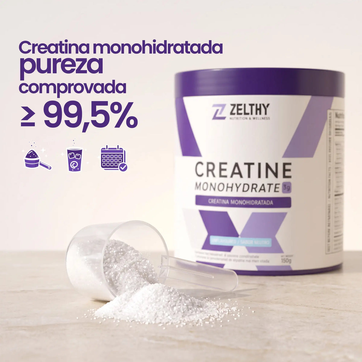 Creatina Monohidratada Sem Sabor 150g