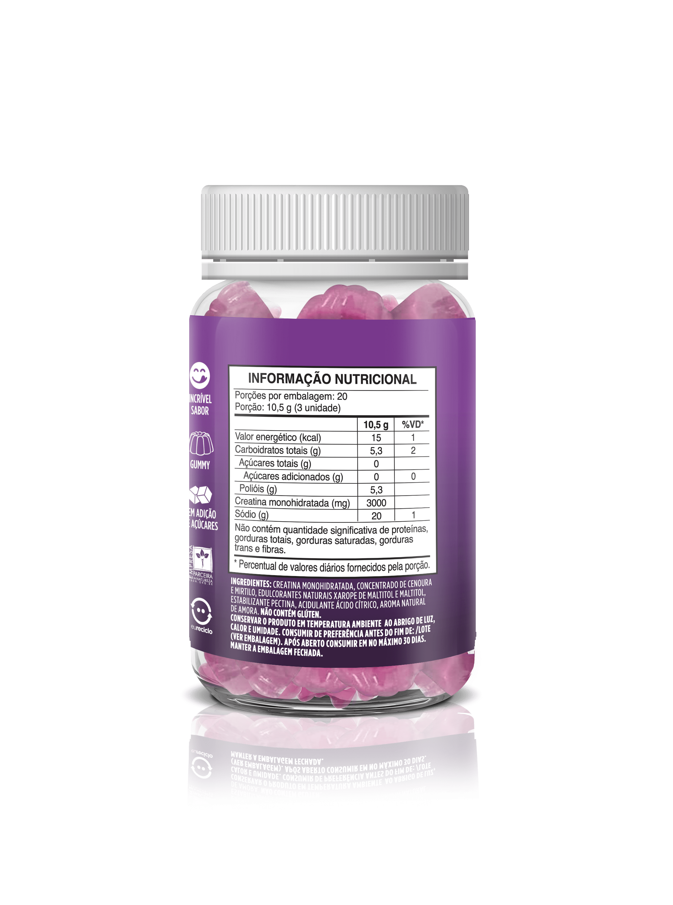 SUPERGUMMY | 60 Gummies | Creatina - Amora