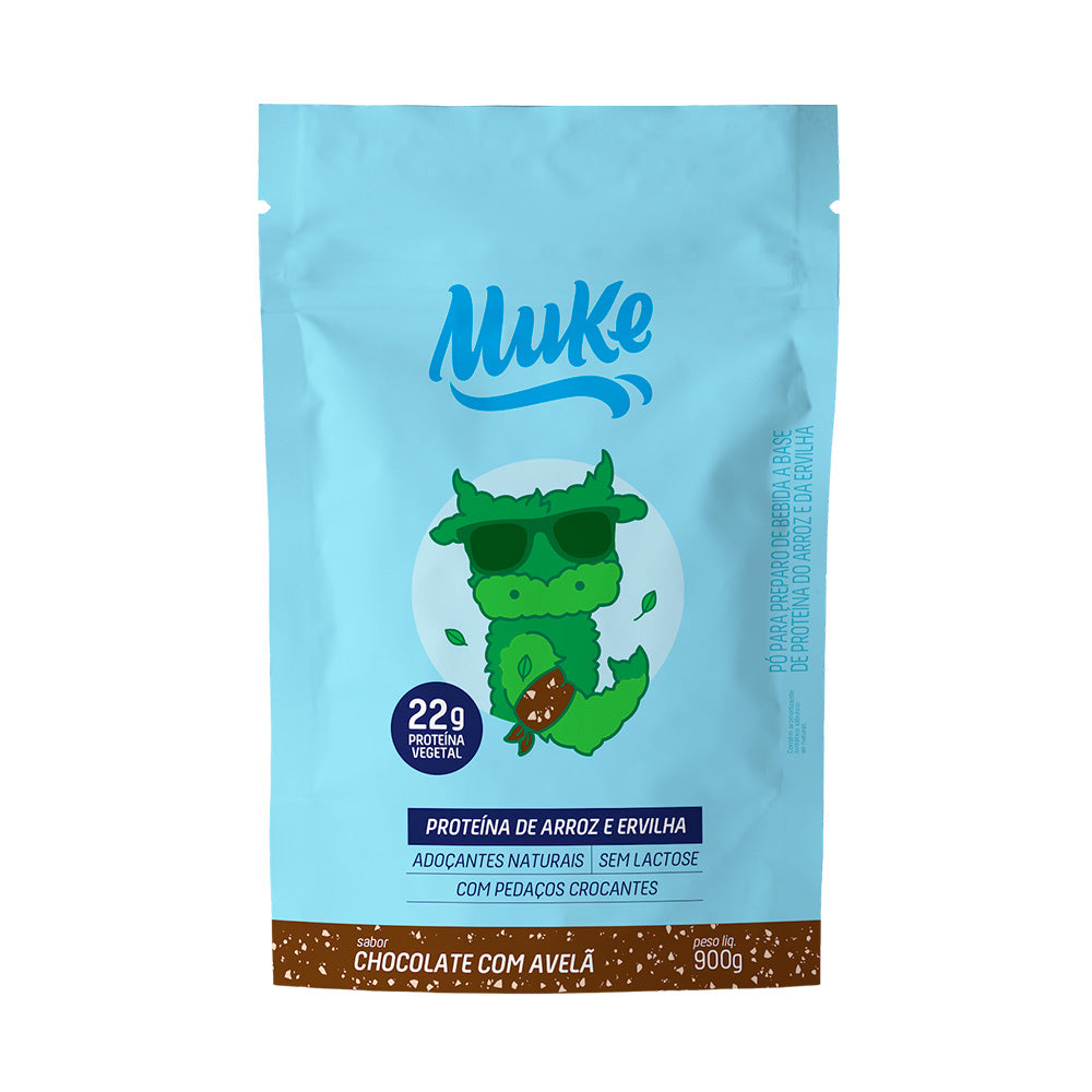 Muke Proteina Vegetal - Chocolate e avelã - Refil 900gr