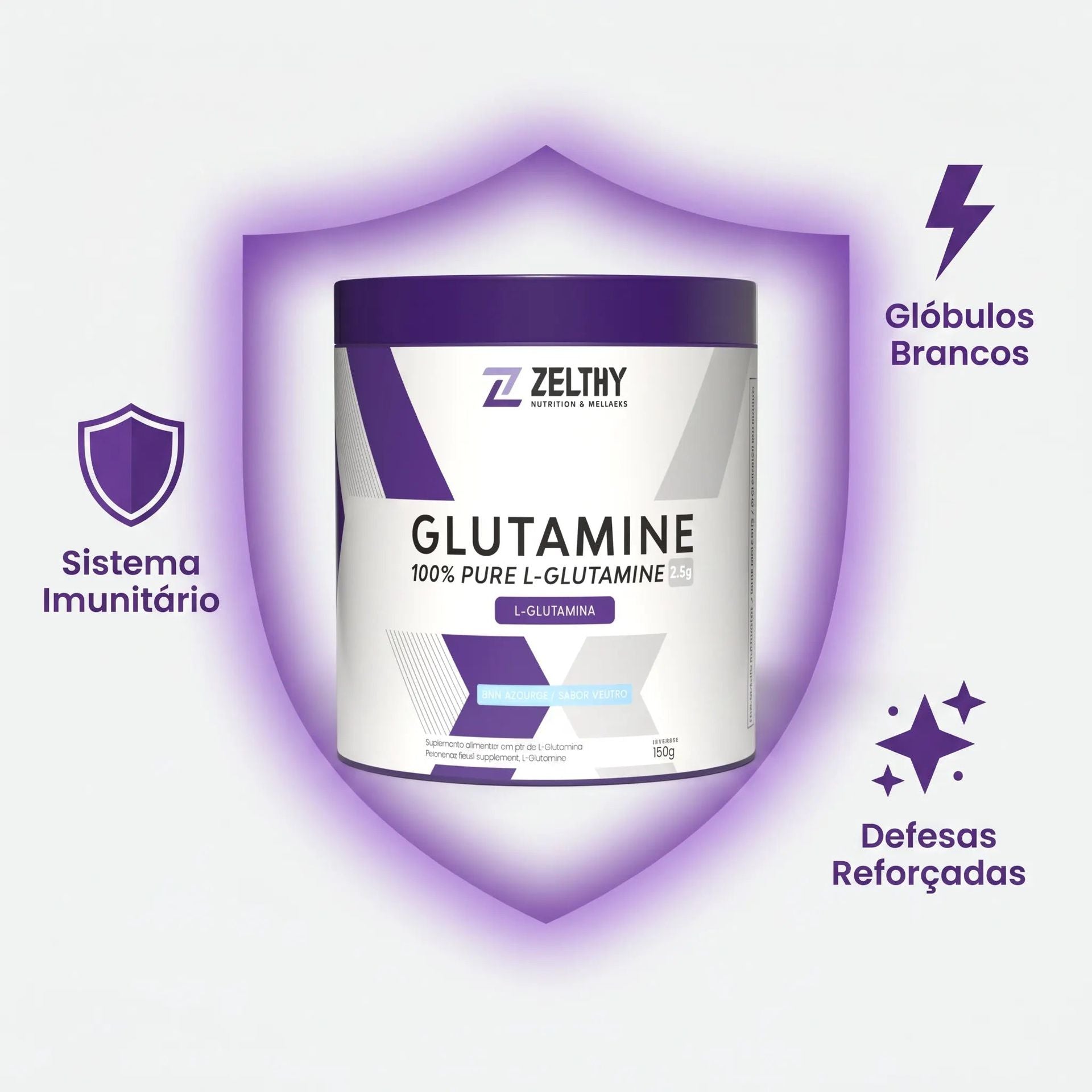 Zelthy Glutamina Sem Sabor 150g