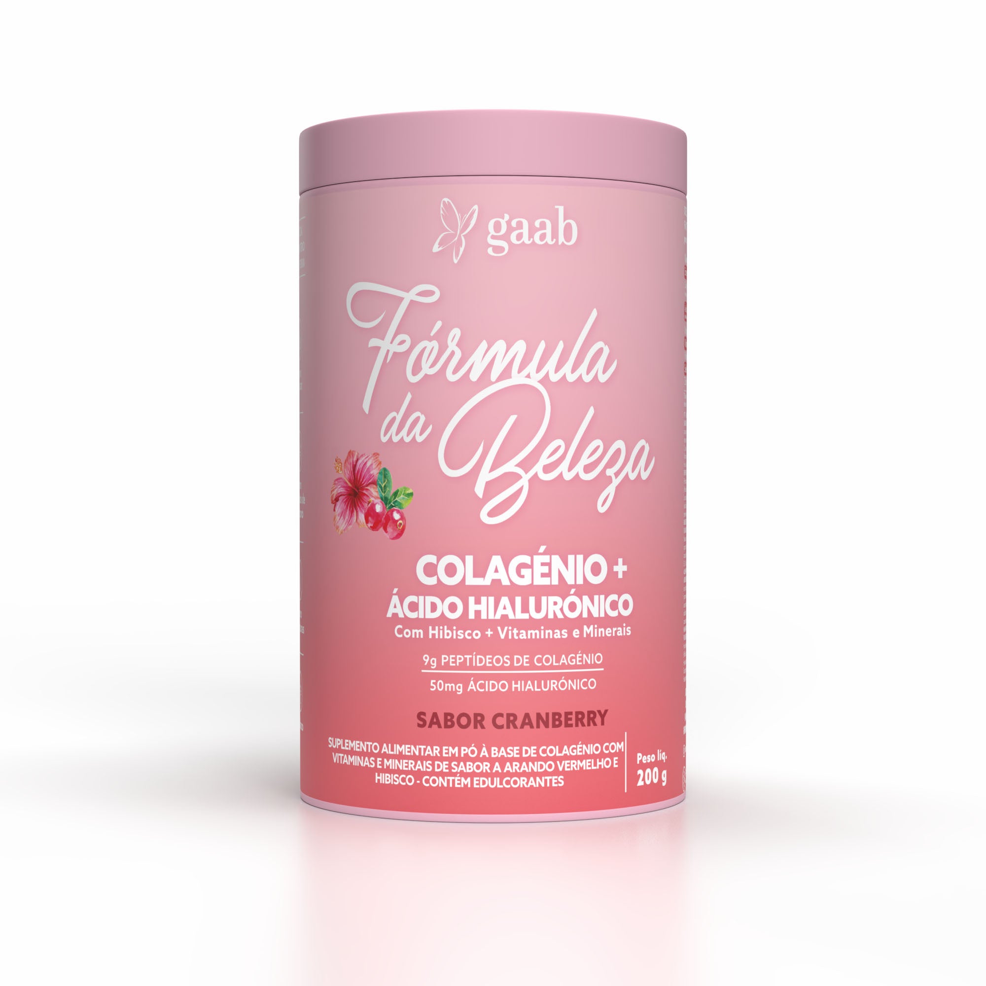 Gaab Colagénio + Ácido Hialurónico Sabor a Cranberry 200Gr