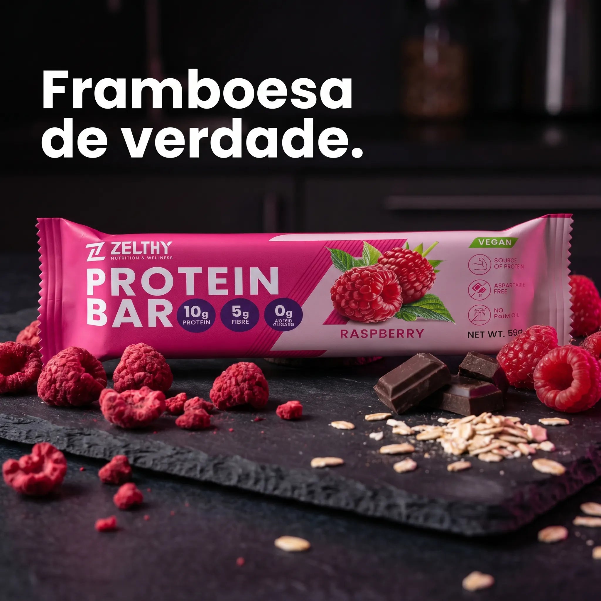 Barra Proteica Zelthy - Framboesa 50g