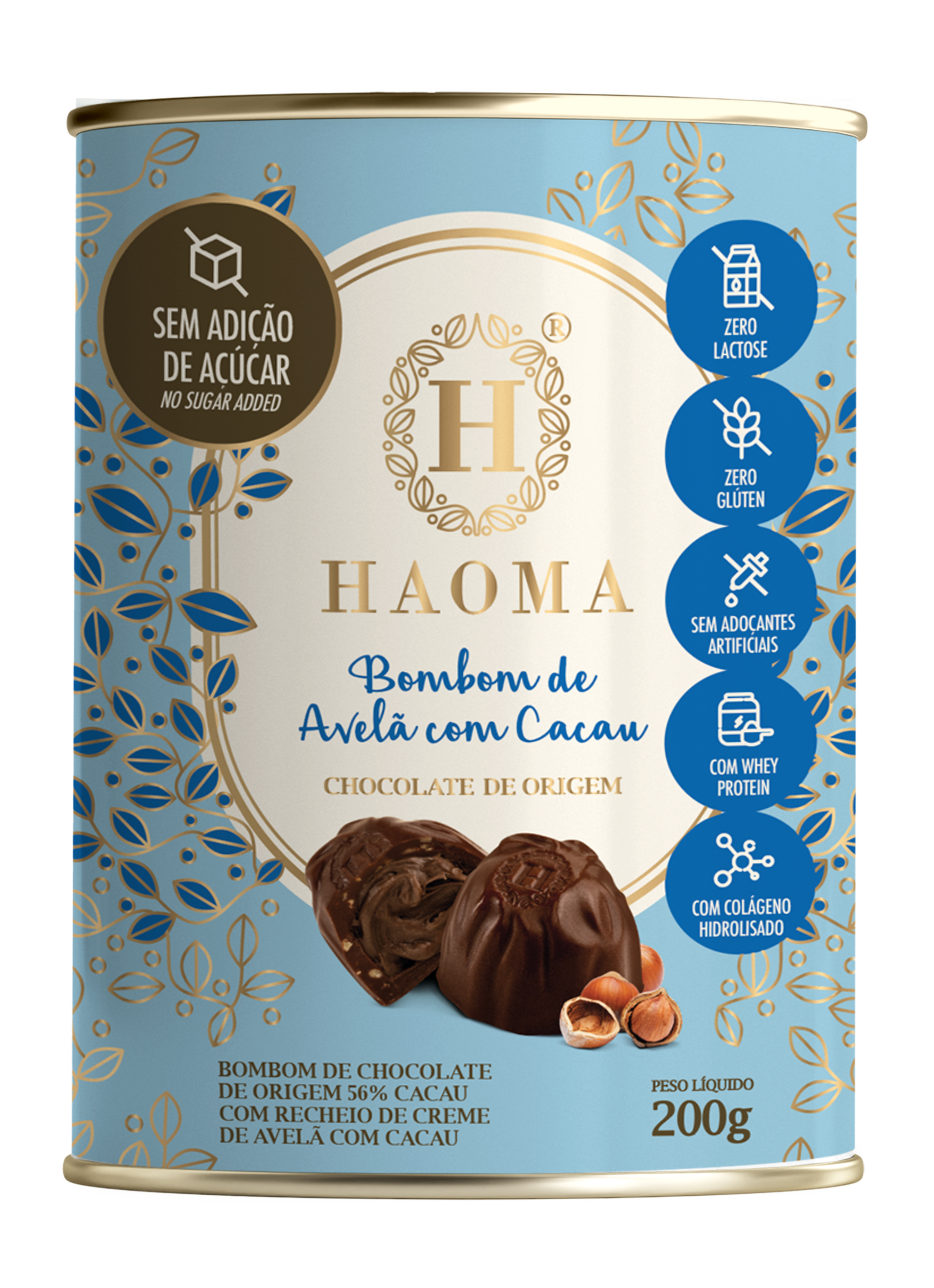 BomBom Lata de Avellana con Cacao 200Gr