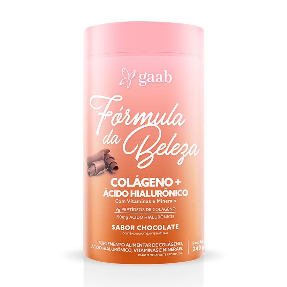 Gaab Colagénio + Ácido Hialurónico Sabor a Chocolate 240Gr