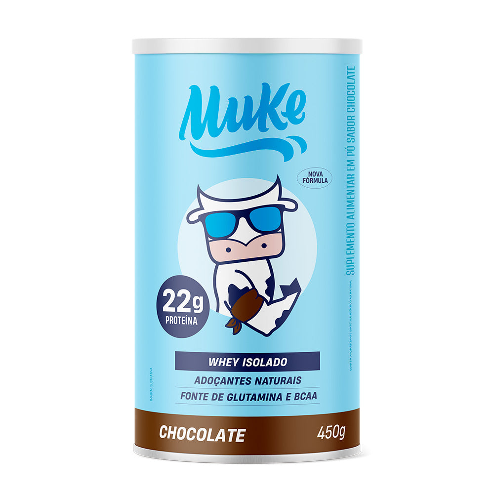 Muke Whey Isolado - Chocolate - Pote 450grs