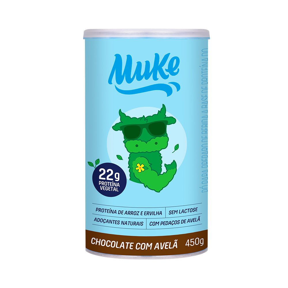 Muke Proteina Vegetal - Chocolate e avelã - pote 450grs