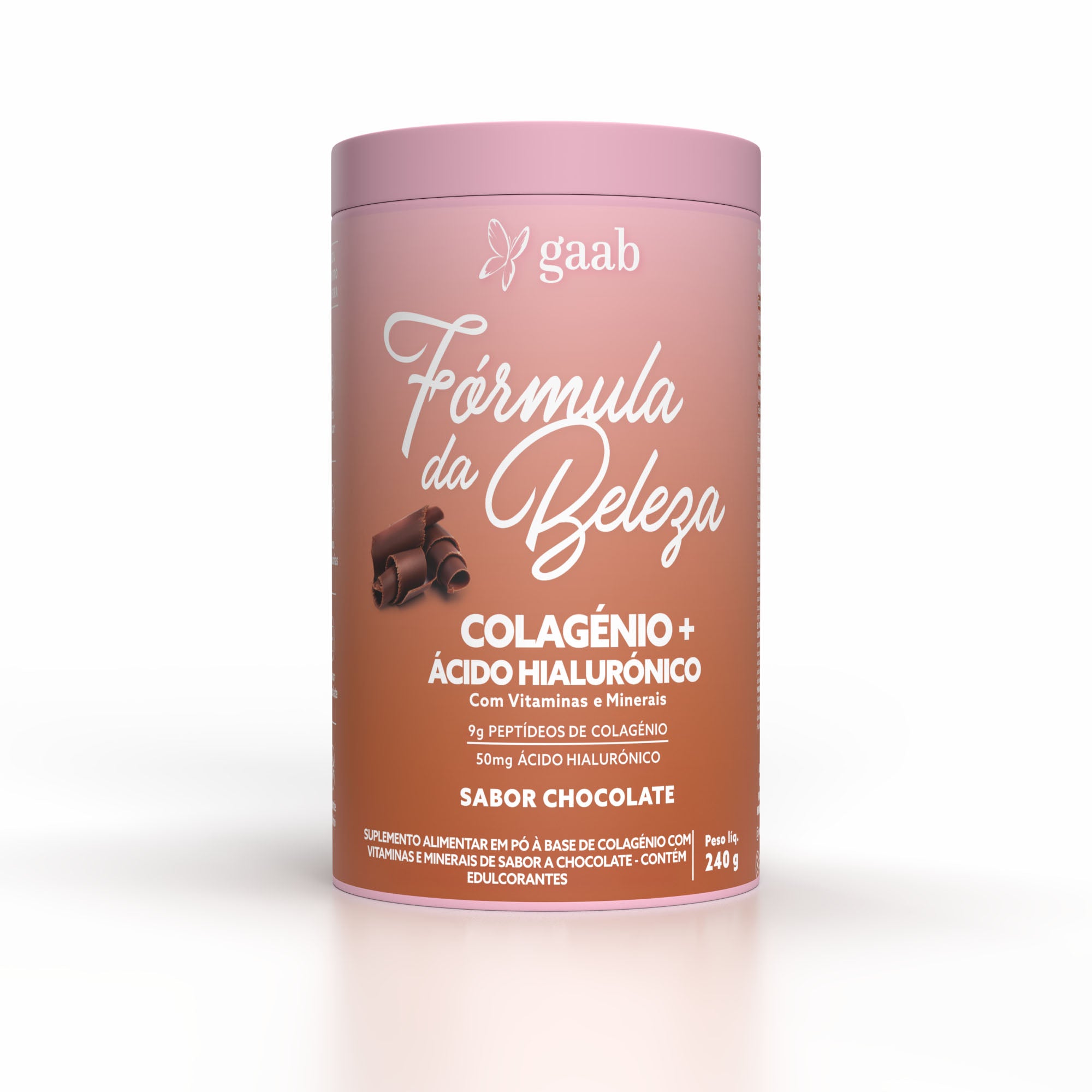Gaab Colagénio + Ácido Hialurónico Sabor a Chocolate 240Gr