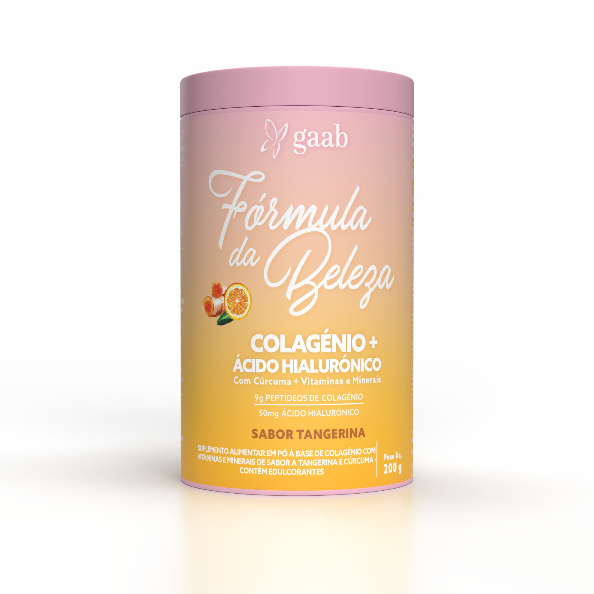 Gaab Colagénio + Ácido Hialurónico Sabor Tangerina 200Gr